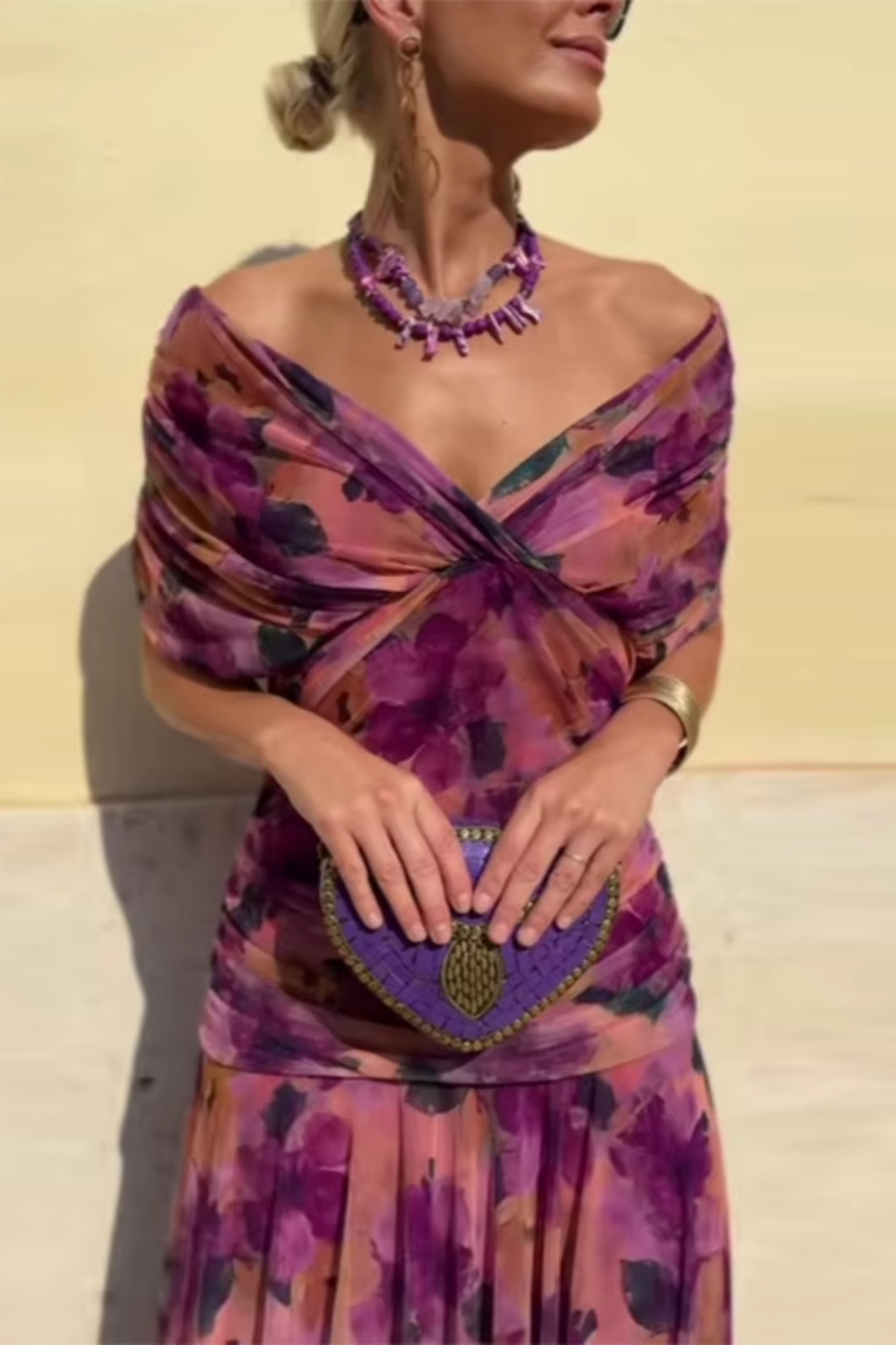 Valentina | Elegant Maxi Party Dress with V-Neck