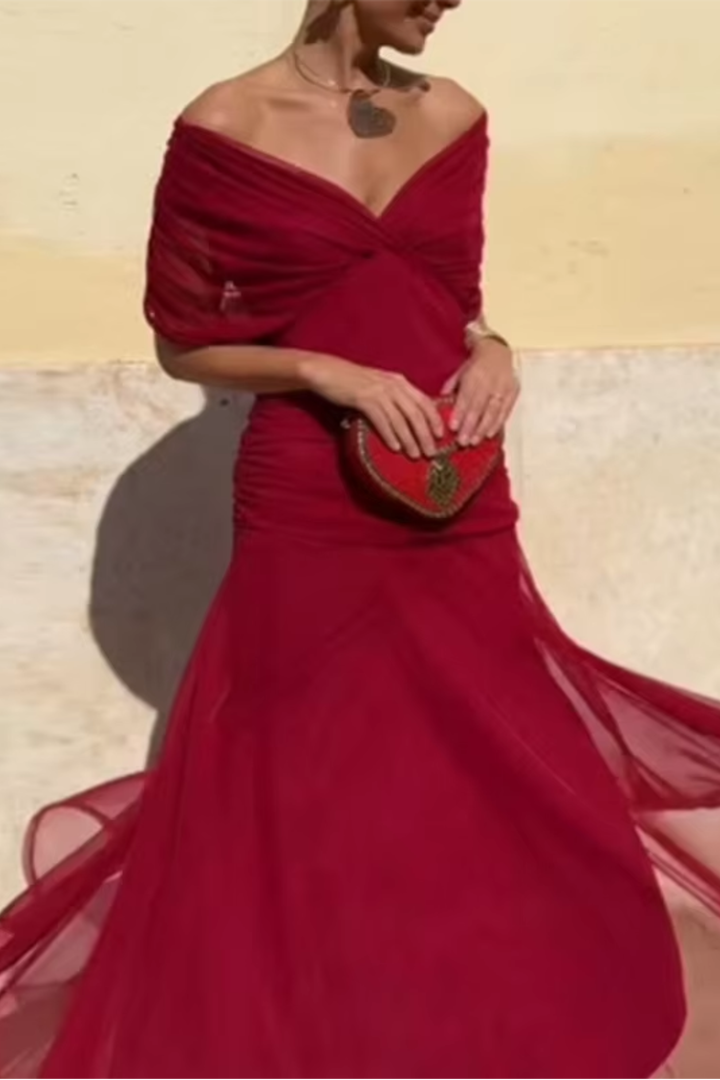 Valentina | Elegant Maxi Party Dress with V-Neck
