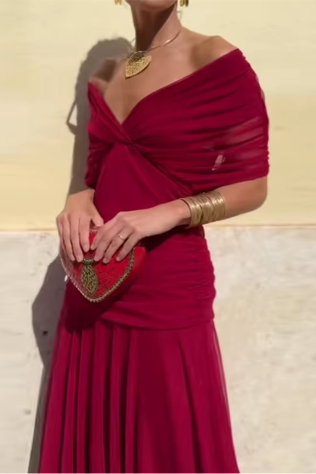 Valentina | Elegant Maxi Party Dress with V-Neck