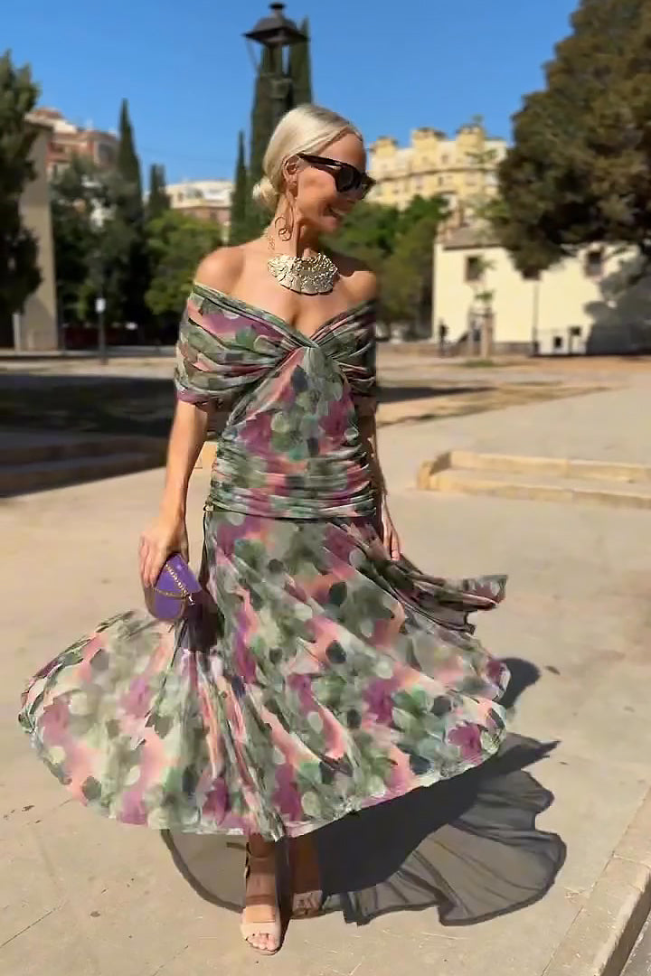 Valentina | Elegant Maxi Party Dress with V-Neck
