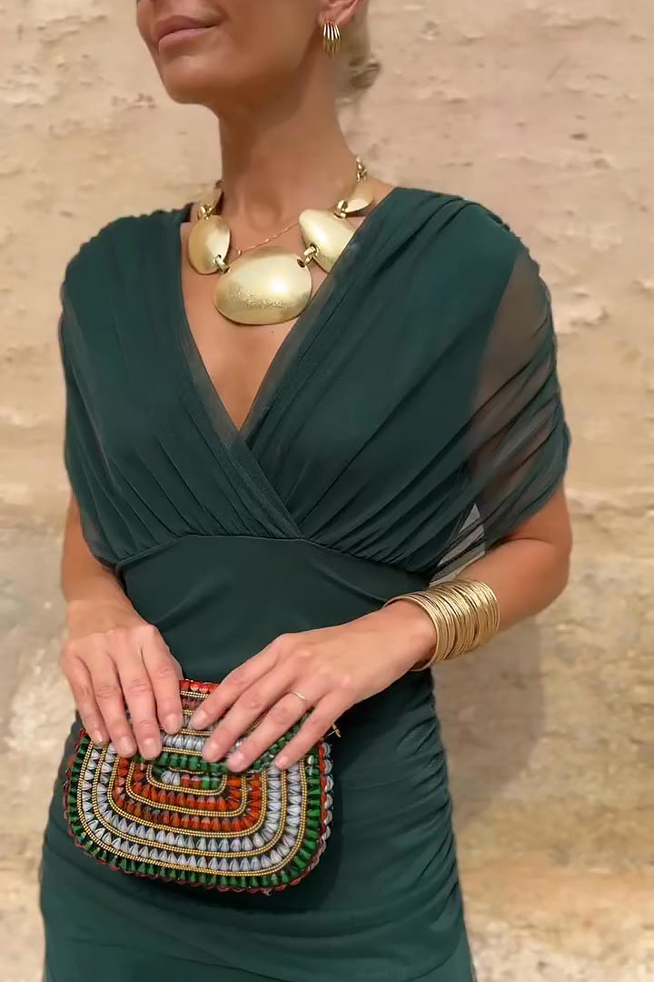 Valentina | Elegant Maxi Party Dress with V-Neck