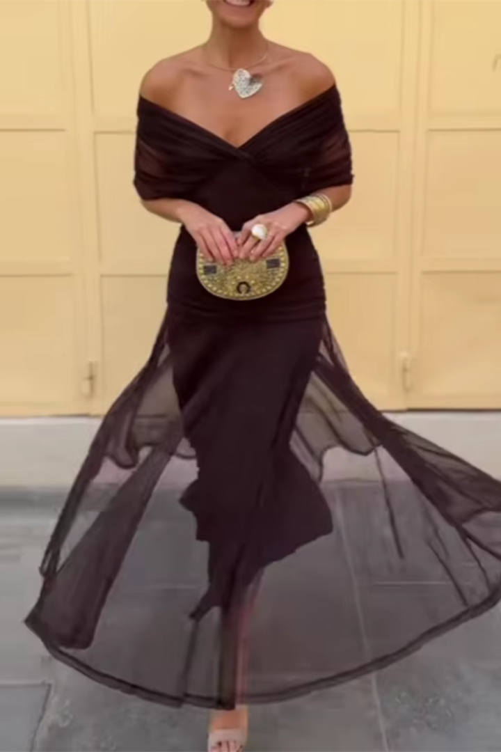 Valentina | Elegant Maxi Party Dress with V-Neck