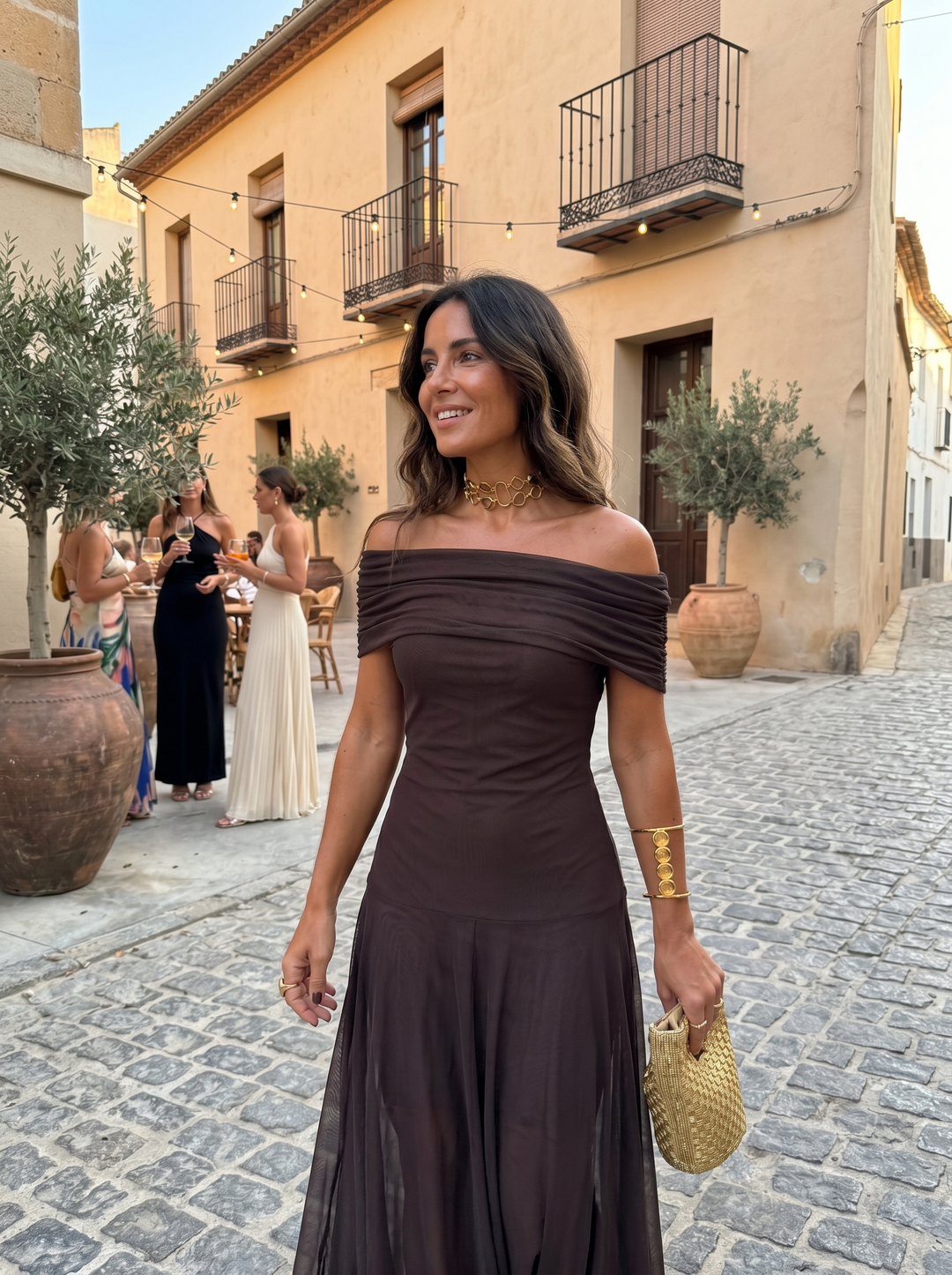 Grace - Draped Off-Shoulder Dress