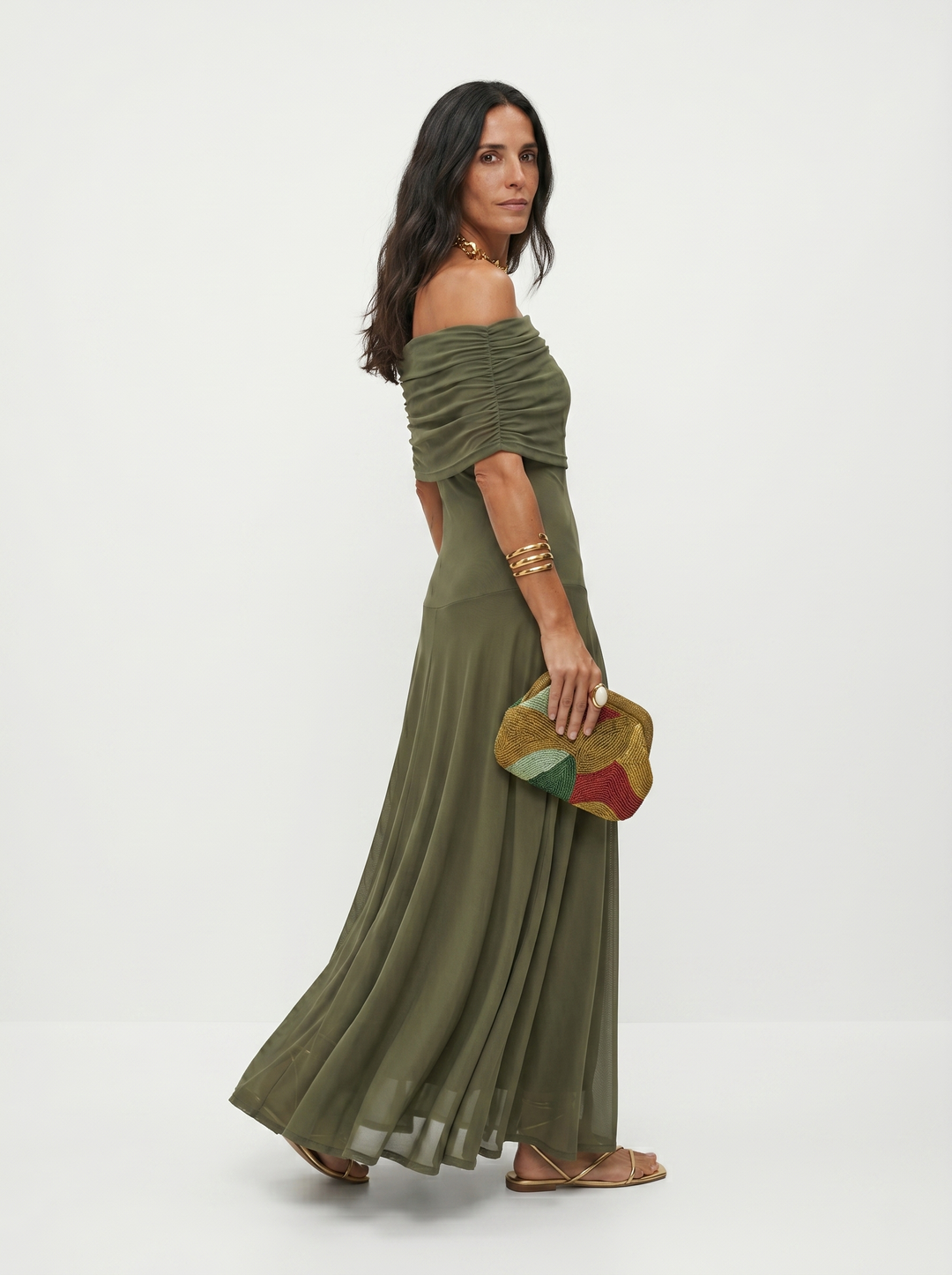 Grace - Draped Off-Shoulder Dress