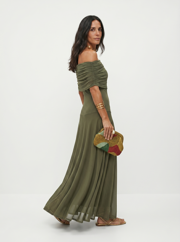 Grace - Draped Off-Shoulder Dress