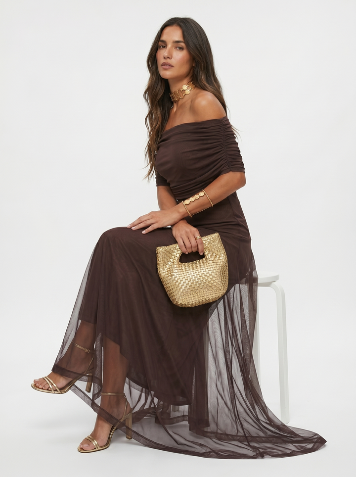 Grace - Draped Off-Shoulder Dress
