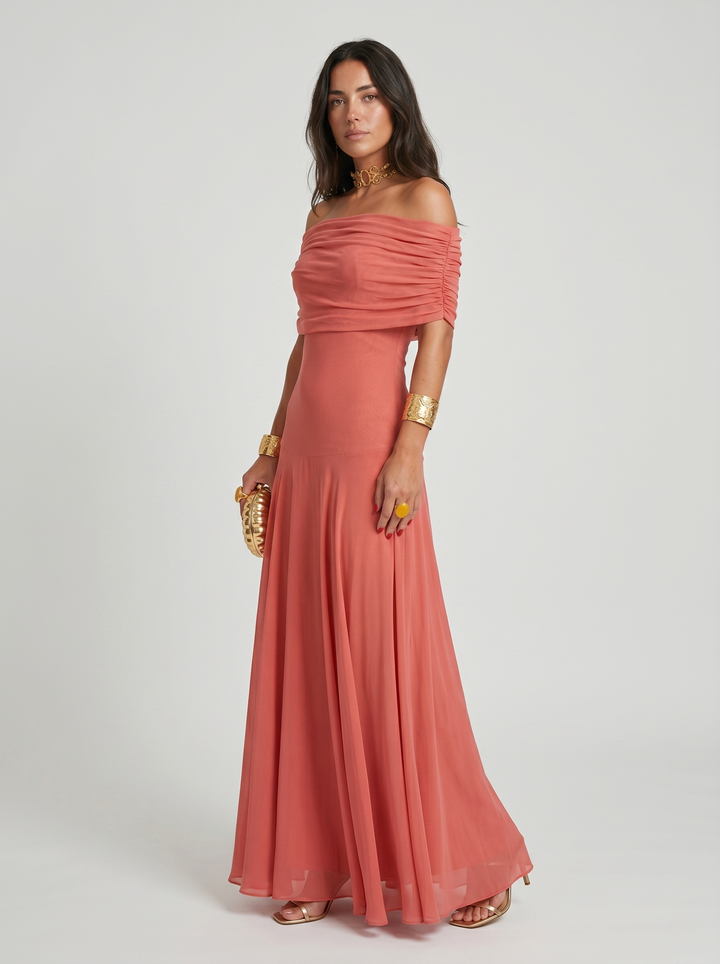 Grace - Draped Off-Shoulder Dress