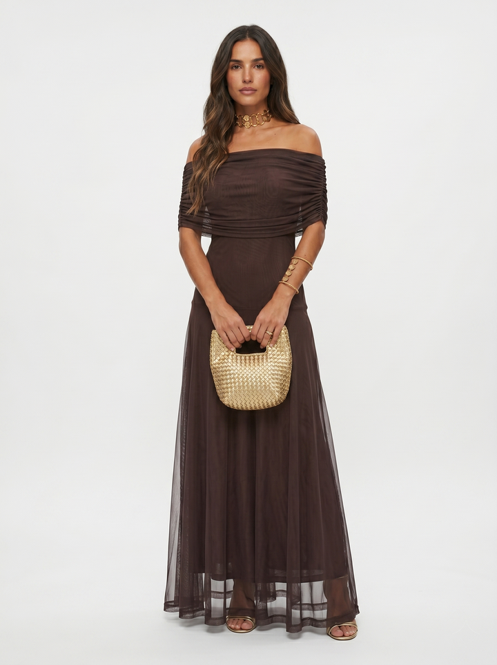 Grace - Draped Off-Shoulder Dress