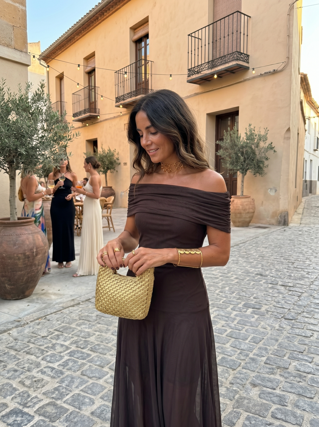 Grace - Draped Off-Shoulder Dress
