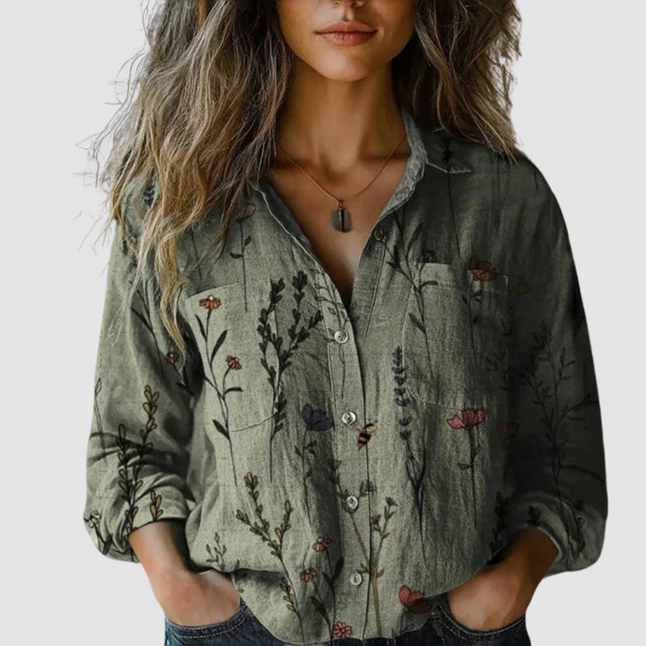 Morena™ Vintage Printed Blouse