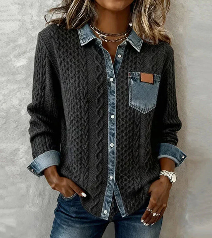 Arielle™ Patchwork Knit Top